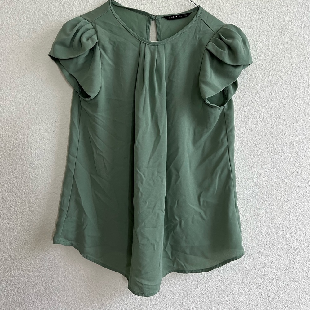 SHEIN mint green blouse - Picture 5 of 6